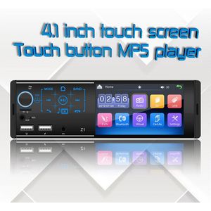 Multifunctionele Autoradio 4.1 "Inch Touch Screen Auto Stereo Multimedia MP5 Speler Bluetooth Dual Usb Ondersteuning Rds Micphone 1 din