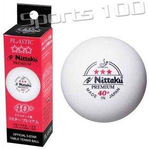Echt Nittaku Ittf Goedgekeurd 3-Star Premium 40 + Tafeltennis Ballen Plastic Bal