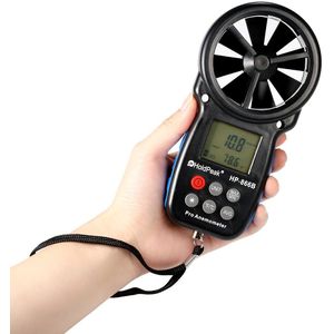 HP-866B Mini Lcd Digitale Anemometer Thermometer Windsnelheid Luchtsnelheid Temperatuur Meten Anemometro Met Backlight