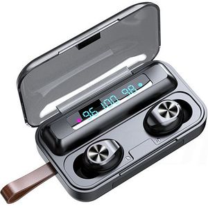 Draadloze Bluetooth Hoofdtelefoon Met Mic Tws Oortelefoon Touch Control 9D Stereo Headset IPX7 Waterdichte Sport Koptelefoon Led Display