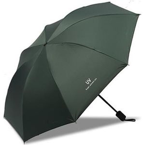 Tri-Gevouwen 8 Botten Regenachtige Dag Paraplu Draagbare Zonnescherm Paraplu Outdoor Stofdicht Anti-Uv Paraplu Tuin Furl Binnenplaats