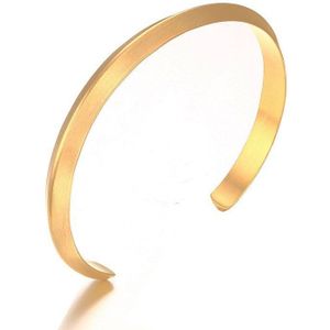 Kemstone 6 Mm Bangle Rvs Grijs Zwart Goud Verzilverd Unisex Armband Sieraden Voor Mannen Vrouwen