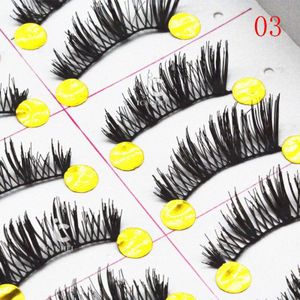 ICYCHEER 10 Paren Soft Handgemaakte Wimpers Half/Mini/Coner Gevleugelde Kruis Valse Wimpers Make-Up Wimpers Uitbreiding