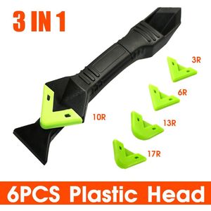 3 In1 Siliconen Remover Schraper Kalefateren Finisher Kit Nozzle Schraper Set Multifunctionele Grout Remover Spatel Caulking Tool Kit