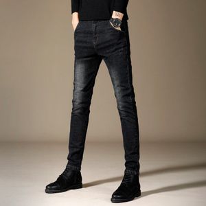 Lente Mannen Jeans Zwarte Klassieke Mode Denim Skinny Jeans Mannen Casual Stretch Slim Fit broek