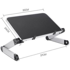 Twee Ventilator Laptop Bureau Draagbare Verstelbare Opvouwbare Laptop Notebook Lap Pc Vouwen Bureau Tafel Vented Stand Bed Tray