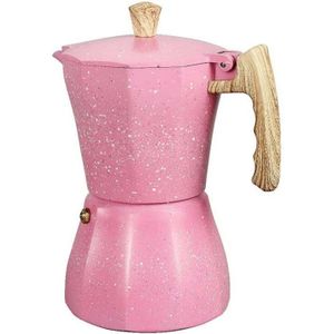 Latte Mokka Koffiezetapparaat Italiaanse Moka Espresso Cafeteira Percolator Pot Kookplaat Koffiezetapparaat 300Ml Roze
