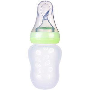 BPA Gratis Silicone Soft Hoofd Lepel Zuigfles Set Voor Baby 'S Kinderen Naar Oost Papperig Rijst Nemen Geneeskunde Hebben Soep