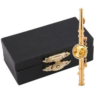Mini Fluit Vormige Muziekinstrument Broche Pin Accessoire voor Collection