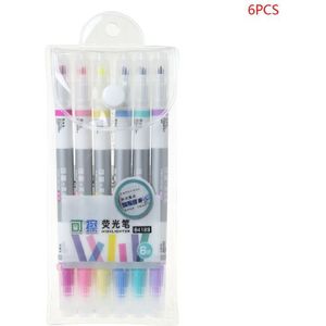 6 Stks/set Uitwisbare Markeerstift Marker Pastel Liquid Chalk Fluorescerende Potlood