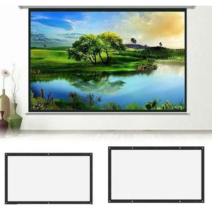 4:3 Draagbare Opvouwbare Projector Screen Wandmontage Home Cinema Theater 3D Hd Projectiescherm Canvas