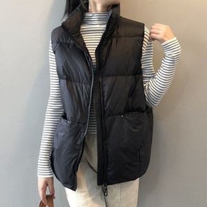 2022 Ultra Light White Duck Down Vest Vrouwen Winddicht Lichtgewicht Gilet Vrouwelijke Warm Stand Kraag Vest Mouwloos