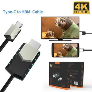 Type-C Tot 4K Hdmi Kabel Full-Hd Mirscreen Kabel TC03 Instant Projectie Verbinding Mobiele Telefoon naar Tv/Gps Navigatie