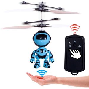 Rc Helicopter Flying Robot Speelgoed Oplaadbare Infrarood Inductie Drone Voor Kids BM88