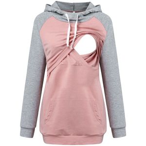 TELOTUNY vrouwen Zwangere moederschap Verpleging Borstvoeding hoodies Sweatshirt blouse Gestreepte Top Splicing hooded kleding ZO24