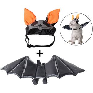 Halloween Hond Kostuums Vleermuis Vleugels Vampire Zwart Leuke Fancy Dress Up Halloween Pet Hond Kat Kostuum