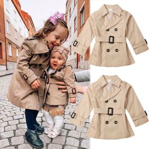 Herfst Winter Geul Kinderen Baby Meisjes Jas Kleding Kids Jas Meisje Geul Windscherm Stof Bovenkleding