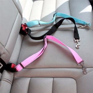 Verstelbare Lengte Hond Autogordel Veiligheid Protector Travel Huisdieren Accessoires Hondenriem Halsband Breakaway Solide Auto Harnas
