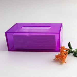 Servethouder Box Hand Pompen Tissue Doos Facial Acryl Tissue Box, Tissue Houder, tissue Dispenser Met Magnetische Cover WJ814