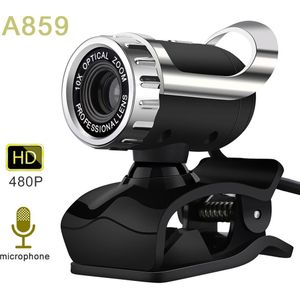 Hd Mini Usb Webcamera 360 ° Digitale Video Webcam Met Microfoon Clip Cmos Voor Computer Pc Desktop Laptop Tv doos