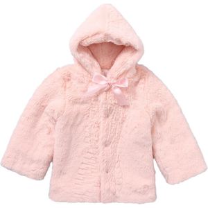 Kids Baby Meisje Jongen Kleding Fleece Dikke Winter Warm Hooded Fur Fuzzy Lange Mouw Jasje Leuke Vest Bovenkleding