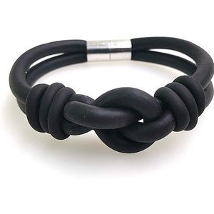 YD & YDBZ Handgemaakte Armbanden Voor Vrouwen Rubber Armband Binden Mode Accessoires Zwart En Grijs Kettingen