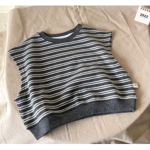 Lente Zomer Kinderen Casual Streep Vesten Kids Katoen Gebreide Mouwen Vesten