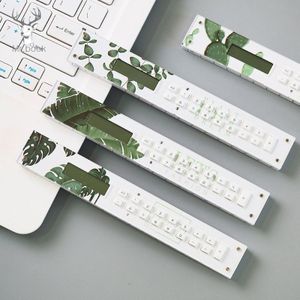 Nordic Groene Plant Mini Rekenmachine Straight Heerser Gereedschappen Precisie Meetinstrument Kantoor Schoolbenodigdheden Multifunctionele Briefpapier