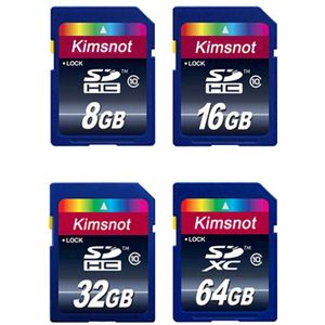Kimsnot Sd-kaart 64GB 32GB 16GB 8GB Class 10 Geheugenkaart Flash SDHC Sdxc-kaart hoge Snelheid C10 Voor Camera DSLR