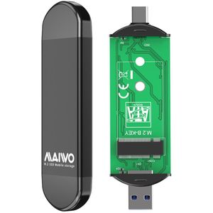 Maiwo M.2 Sata Harde Schijf Doos Usb/Type-C 2 In 1 Hdd Solid State Case B Sleutel/B & M Sleutel Ssd Adapter Voor 2230/2242/2260/2280 Ssd Case