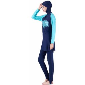 Vrouwen Meisjes Moslim Vrouwelijke Badkleding Plus Size Burkinis Moslim Badmode Vrouwen Islamitische Volledige Cover Bloemen Zwemkleding