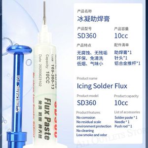 Mechanic 100% Originele SD360 Transparante Soldeerpasta Lassen Geavanceerde Olie Flux Grease 10cc Solderen Reparatie Pasta Met Pusher