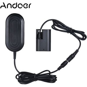 Andoer ACK-E6 AC Voeding LP-E6 LP-E6N DC Coupler Dummy Batterij Adapter Camera Oplader voor Canon DSLR