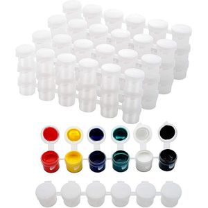 30 Strips Lege Verf Strips Verf Cup Potten Opslag Containers Schilderen Arts Crafts Supplies (5Ml/30Pc)