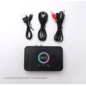 Nfc Bluetooth 5.0 Ontvanger Zender 3.5Mm Aux Jack Audio Adapter Ondersteuning U Disk Muziek Spelen Voor Pc Tv Luidspreker