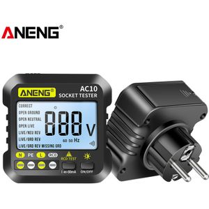 Aneng AC10 Digitale Socket Tester Kabel Tracker Plug Detector Polariteit Fase Controleren Voltmeter Tester Multimeter Elektroscoop