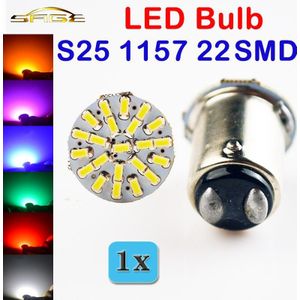 Hippcron Led Lamp 1157 22SMD BAY15D P21W Auto Led Lamp 12V Auto Brake Lamp Wit Blauw Groen Rood Geel roze Kleur