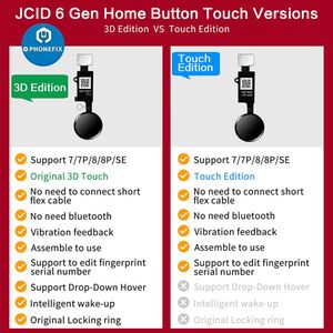 Jcid 6 Gen 3D Universele Vingerafdruk Flex Kabel Voor Iphone 7 7P 8 8P Thuis Return Knop Menu toetsenbord Return Functie Oplossing