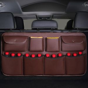 lederen Auto Achterbank Opbergtas Multi-gebruik Kofferbak Organizer Auto Opbergen Opruimen Interieur Accessoires