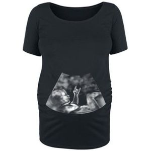 Vrouwen Moederschap Tees Zomer Gedrukt Dragen Ronde Kragen En Korte Mouwen Top Baby B-Ultrasound Print Camisetas Lactancia Verano