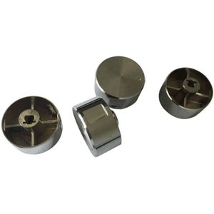 5Pcs Draaischakelaar Gasfornuis Onderdelen Gasfornuis Knop Zinklegering Ronde Knop Met Chrome Plating Voor Gas kachel