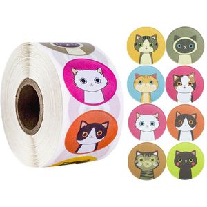 500Pcs Cute Animal Stickers Beloning Kids Grappige Kat Hond Stickers Voor Pakket Labels Cool Skateboard Stickers Laptop Voor Kid speelgoed