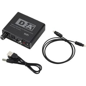 Digitale Audio Analoog Converter Toslink Coaxiale Signaal Glasvezel Decoder 5.1 Kanaals R/L Rca 3.5Mm Stereo adapter