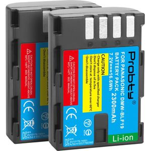 Probty 4 Stuks 2300Mah DMW-BLF19 Dmw BLF19 BLF19E DMW-BLF19e DMW-BLF19PP Batterij + Lcd Dual Usb Oplader Voor Panasonic Lumix GH3 GH4