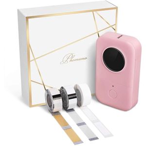 Phomemo D30 5Pcs D30 Mini Inktloze Label Printer Bundel Draadloze Label Printer Draagbare Pocket Label Printer Bluetooth-Compatibel