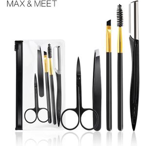 Rvs Opvouwbaar Wenkbrauw Trimmer Voor Beginners Wenkbrauw Trimmer Met Kam Wenkbrauw Krultang En Wimpers Borstel Makeup Tools