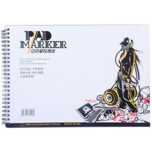 34 Vel A3/A4/A5 Professionele Marker Papier Spiraal Schets Notepad Boek Schilderen