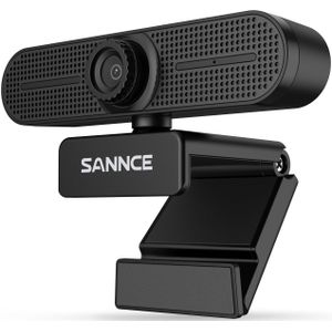 Sannce Handmatige Focus Webcam 1080P Full Hd Web Camera Usb Pc Computer Laptop Video Camera Met 2 Microfoons Voor opname Online Lessen