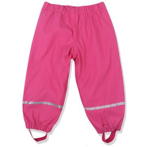 Dikke Kinderen Regen Broek 0-7years Baby Boy Girl Outdoors Herfst Wainter Pu Fleece Waterdichte Broek Regenjas Warm Strand Broek