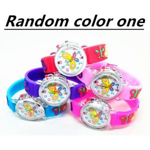 5 Kleuren Cartoon Gloeiende Kinderen Horloge Led Knippert Vlinder Sport Kids Horloge Voor Meisjes Student Kerst Licht Klok